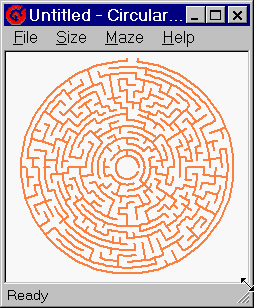 gif image of a circular maze
